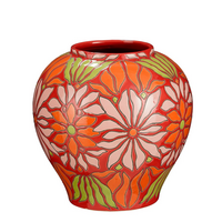 Vaas isabelle bloem d28h28cm d.roze