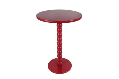 Bijzettafel hout 35x35x50cm rood