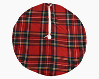 Boomrok d100cm fluweel  ruit rood