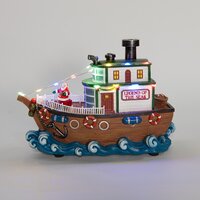 Boot met kerstman 26x18.5cm - afbeelding 2