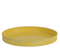 Bord ijzer d30h2cm geel