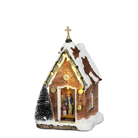 Chapel with Maria battery operated - l10xb9,5xh17cm