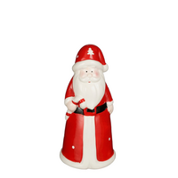 Deco kerstman d7.5h15.5 rood