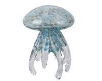 Decoratie glas l11.5b11.5h16cm blw