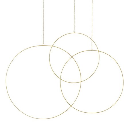 Decoring rumba ijzer d75cm goud Per stuk