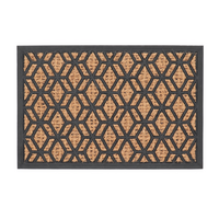 Deurmat rubber/kokos ruit m