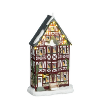 Elzas half-timbered house battery operated - l17,5xb9,5xh29,5cm