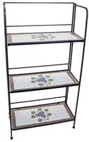 Etagere grapevine l61b31h115cm zwart