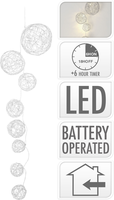 GUIRLANDE 90CM 8LED ZILVER KL