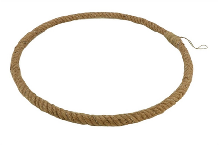 Hang ring touw d100h3cm naturel