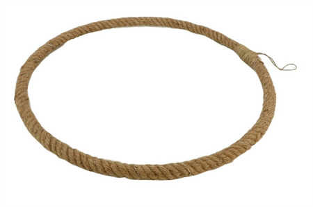 Hang ring touw d60h3cm naturel