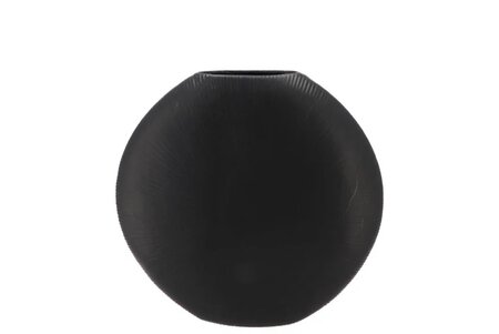 JADA BLACK OVAL VASE 23X7CM