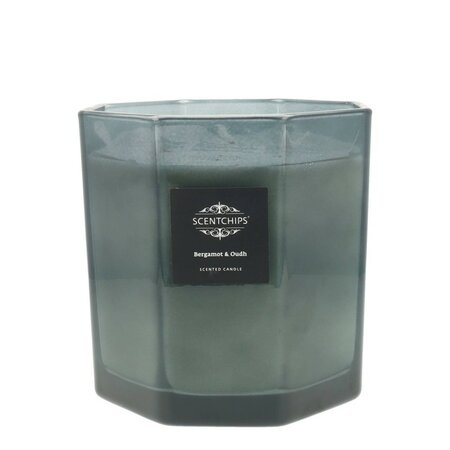 Kaars in glas donkergrijs berg&oudh