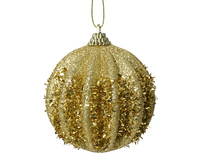 Kerstbal foam d8cm licht goud