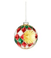 Kerstbal glas d10cm rood