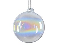 Kerstbal glas d12cm trans/iris