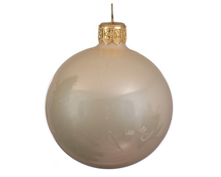 Kerstbal glas d15cm glans parel