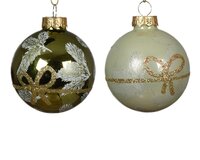 Kerstbal glas d6cm groen a2