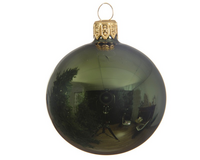 Kerstbal glas glans d10 dennengroen