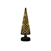 Kerstboom glas 10led 30x9cm zwrt - afbeelding 2