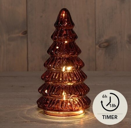 Kerstboom glas 18.5x9cm brdx