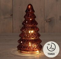 Kerstboom glas 18.5x9cm brdx