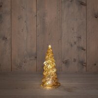 Kerstboom glas 20x10cm goud - afbeelding 1