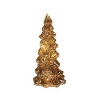 Kerstboom glas 20x10cm goud - afbeelding 2