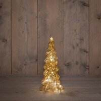 Kerstboom glas 25x11cm goud - afbeelding 1