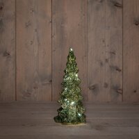 Kerstboom glas 25x11cm groen - afbeelding 1