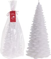 KERSTBOOM KAARS 19CM WIT