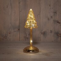 Kerstboom op stam h25.5cm goud - afbeelding 1