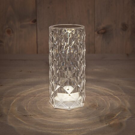 Lamp kristal 16x7.5cm warm wit - afbeelding 1