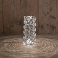 Lamp kristal 21x9cm warm wit - afbeelding 1