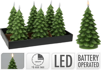 LEDKAARS KERSTBOOM 19CM GROEN