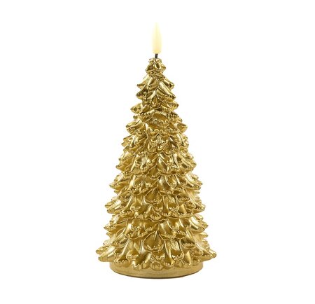 Ledkaarsboom 3d lont h20cm goud - afbeelding 1