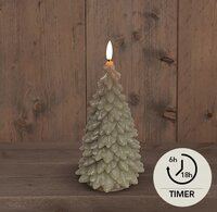 Ledkrs kerstboom 3d h15cm taupe