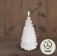 Ledkrs kerstboom 3d h15cm wit