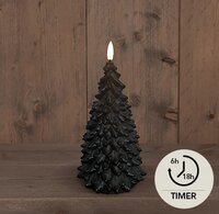 Ledkrs kerstboom 3d h15cm zwart