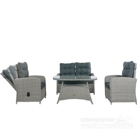 Malaga loungeset incl. dining tafel Blended grey