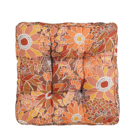 Matras kussen fleur l47b47h10 ornje