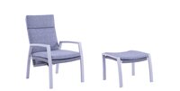 Monte relax stoel met hocker