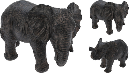 OLIFANT POLY 15CM 2ASS ZWART