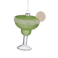 Orn.glas cocktail l9b7h11cm groen