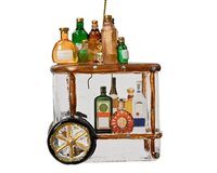 Orn.glas trolley l7b5h10cm chmpgne