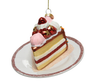 Orn.gls cake l12.5b12.5h8.2cm multi