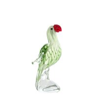 Ornament parrot glas l9b7h20cm grn