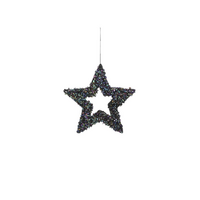 Ornament ster d20cm zwart