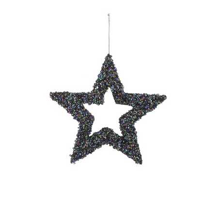 Ornament ster d30cm zwart