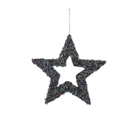 Ornament ster d30cm zwart